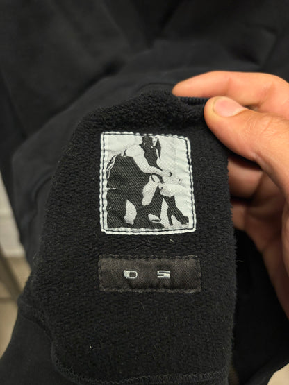 Rick Owens ‘Jason’ Black Cotton Zip-Up Hoodie