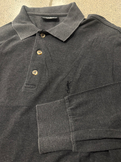 Vintage Yves Saint Laurent ‘YSL’ Embroidered Logo Polo