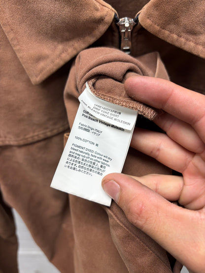 Our Legacy Bleached Vintage Moleskin Zip-Up Work Jacket