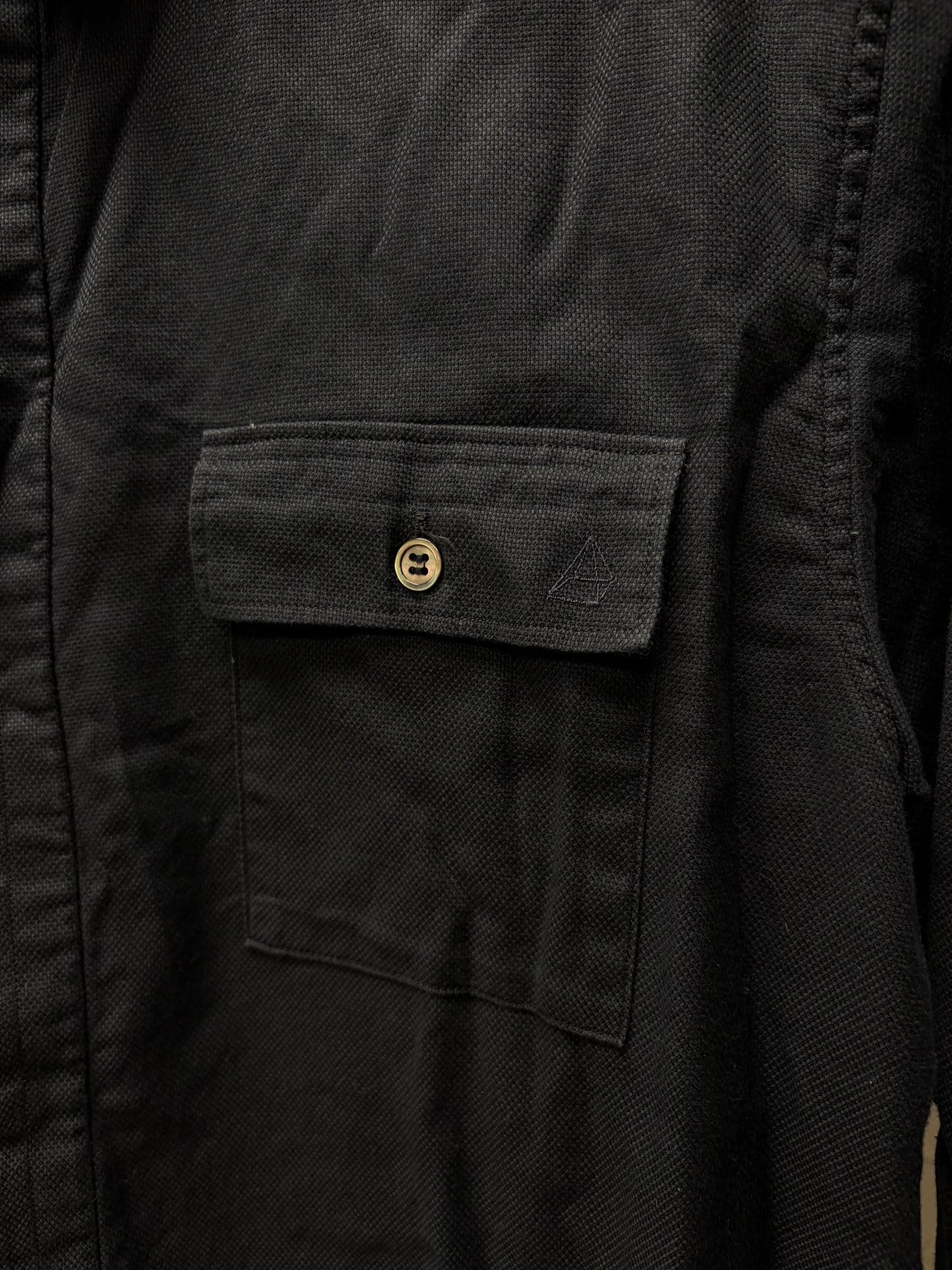 SS2007 Undercover ‘Purple’ Embroidered U Logo Black Button Up Shirt