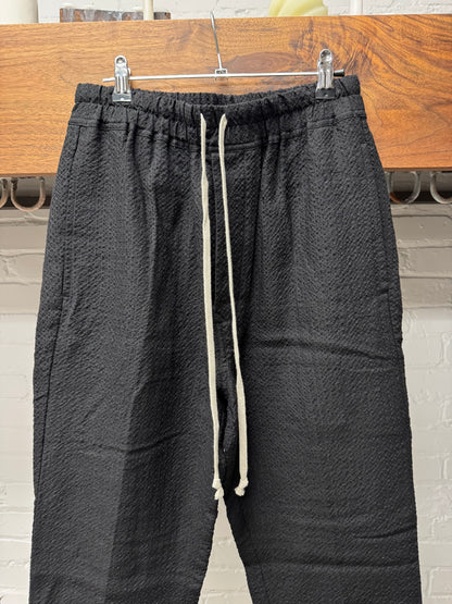 SS2022 Rick Owens ‘Fogachine’ Berlin Relaxed Black Drawstring Pants