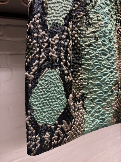 2000s Gucci by Frida Giannini Snakeskin Patterned Midi Length Skirt