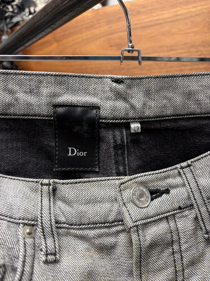 Dior Homme Unaltered ‘Metallic Grey’ Skinny Jeans