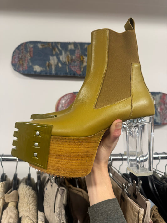 Rick Owens ‘Sulphate’ Green Grill Kiss Heels