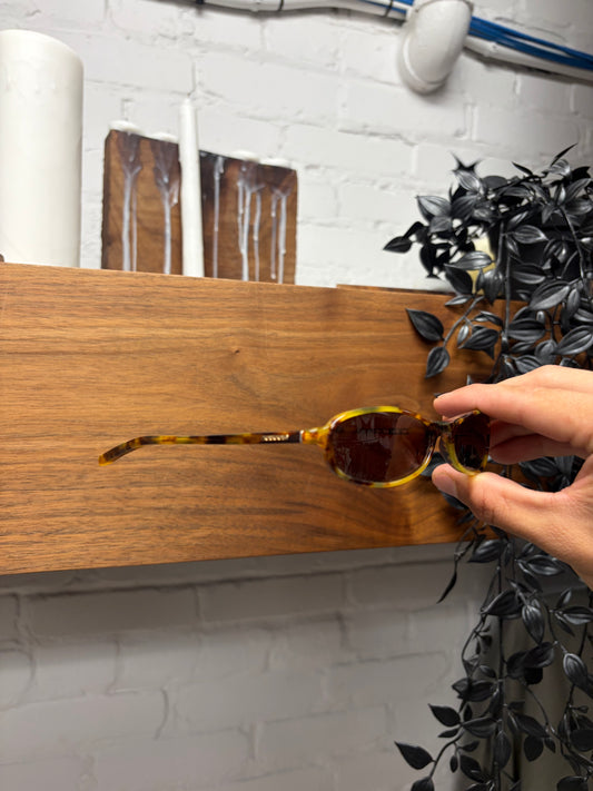 Vintage Gucci Micro Oval Shape Tortoiseshell Sunglasses