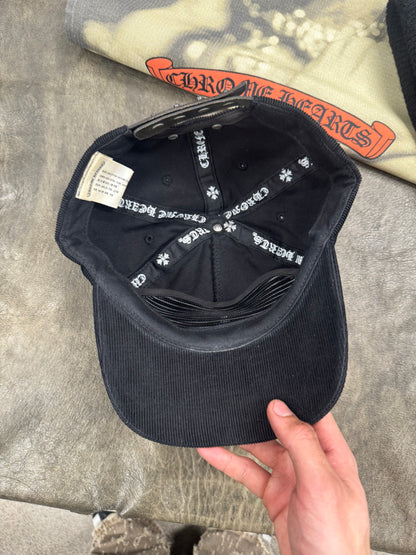 Chrome Hearts ‘Dagger’ Corduroy/Leather Strapback Trucker Hat