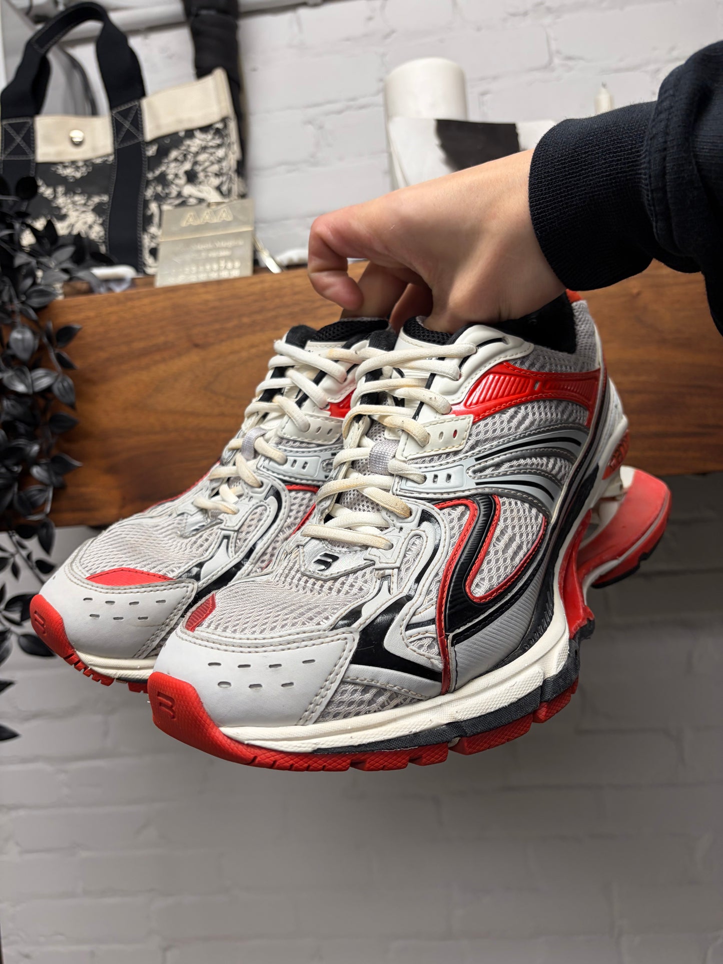 Balenciaga X-Pander Red/White Low Top Sneakers