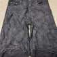 Paradoxe Paris ‘Dead Leaves’ Layered Black Crinkle Denim
