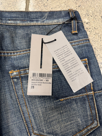 Dior Homme ‘Cool Summerday’ Raw Blue Distressed Unaltered Denim