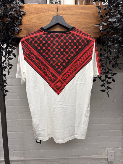 2010s Givenchy by Ricardo Tisci ‘Trompe ‘L’œil’ Scarf Draped Short Sleeve Cotton T-Shirt