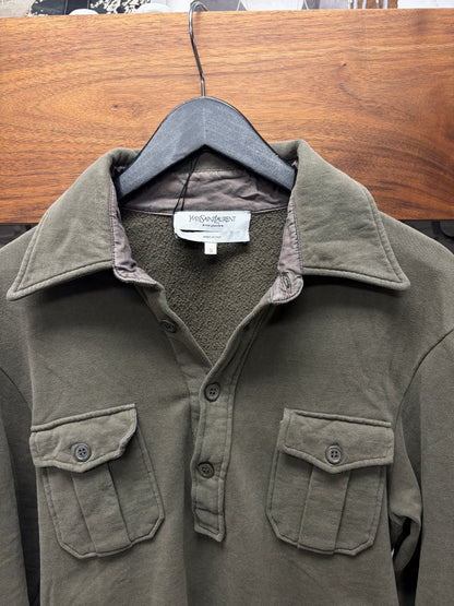 Vintage Yves Saint Laurent Rive Gauche by Tom Ford Military Inspired Cotton Polo