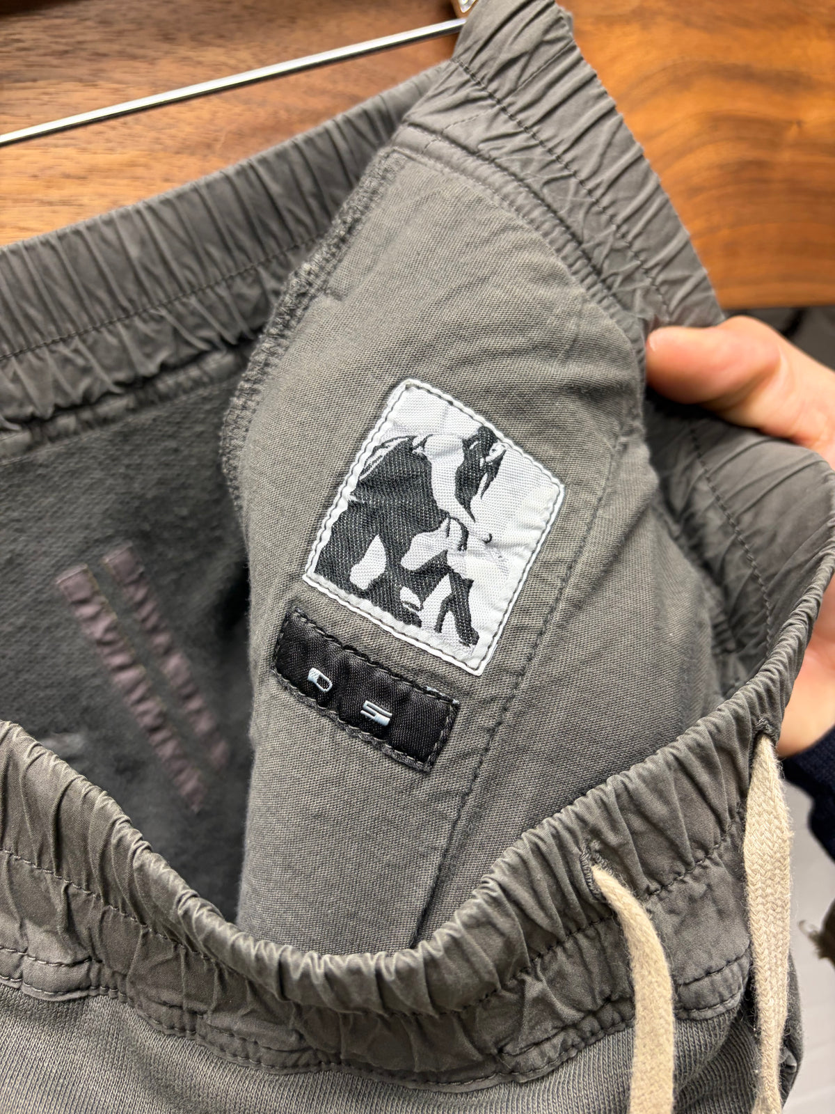 SS2014 Rick Owens ‘Vicious’ Dark Dust Cotton Drop Crotch ‘Pod’ Shorts