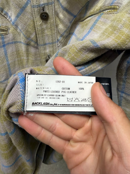 Isamu Katayama Backlash ‘Pigskin Suede’ Printed Plaid Western Flannel
