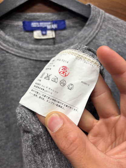2010 Junya Watanabe Contrast Stitch Heather Grey Long Sleeve Shirt