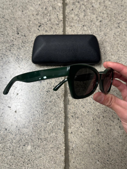 Balenciaga Green ‘Cat Eye’ Shape Sunglasses