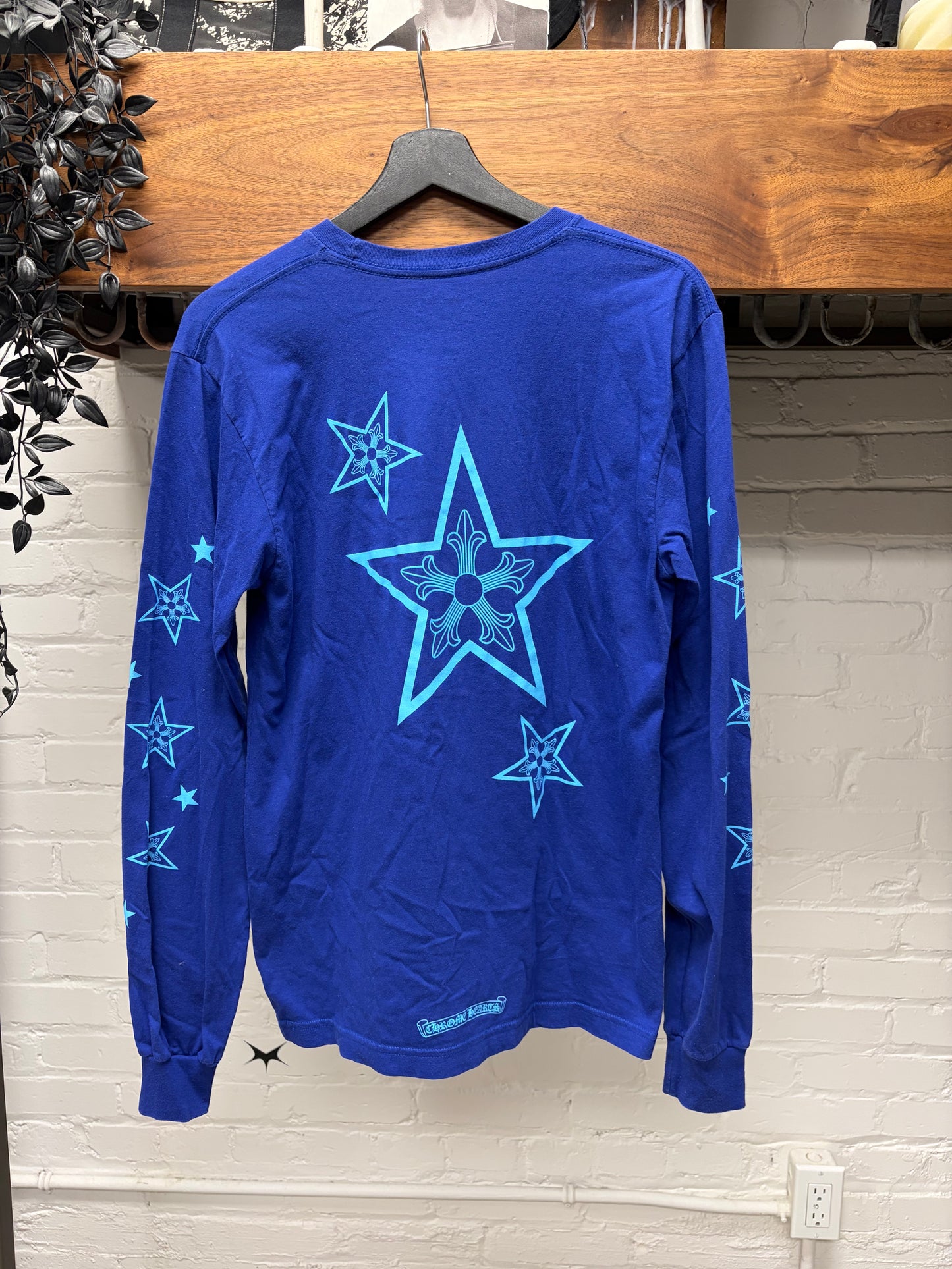 Chrome Hearts ‘Star Logo’ Blue CH Long Sleeve Shirt