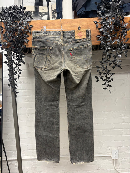 Hysteric Glamour Stud Pocket ‘Washed Grey’ Skinny Jeans