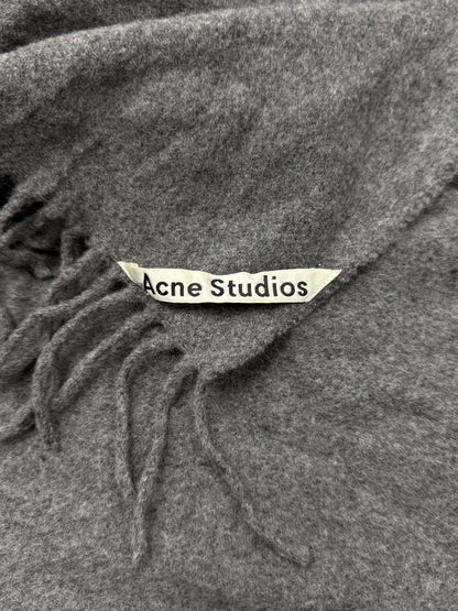 Acne Studios Cashmere Grey Fringe Scarf