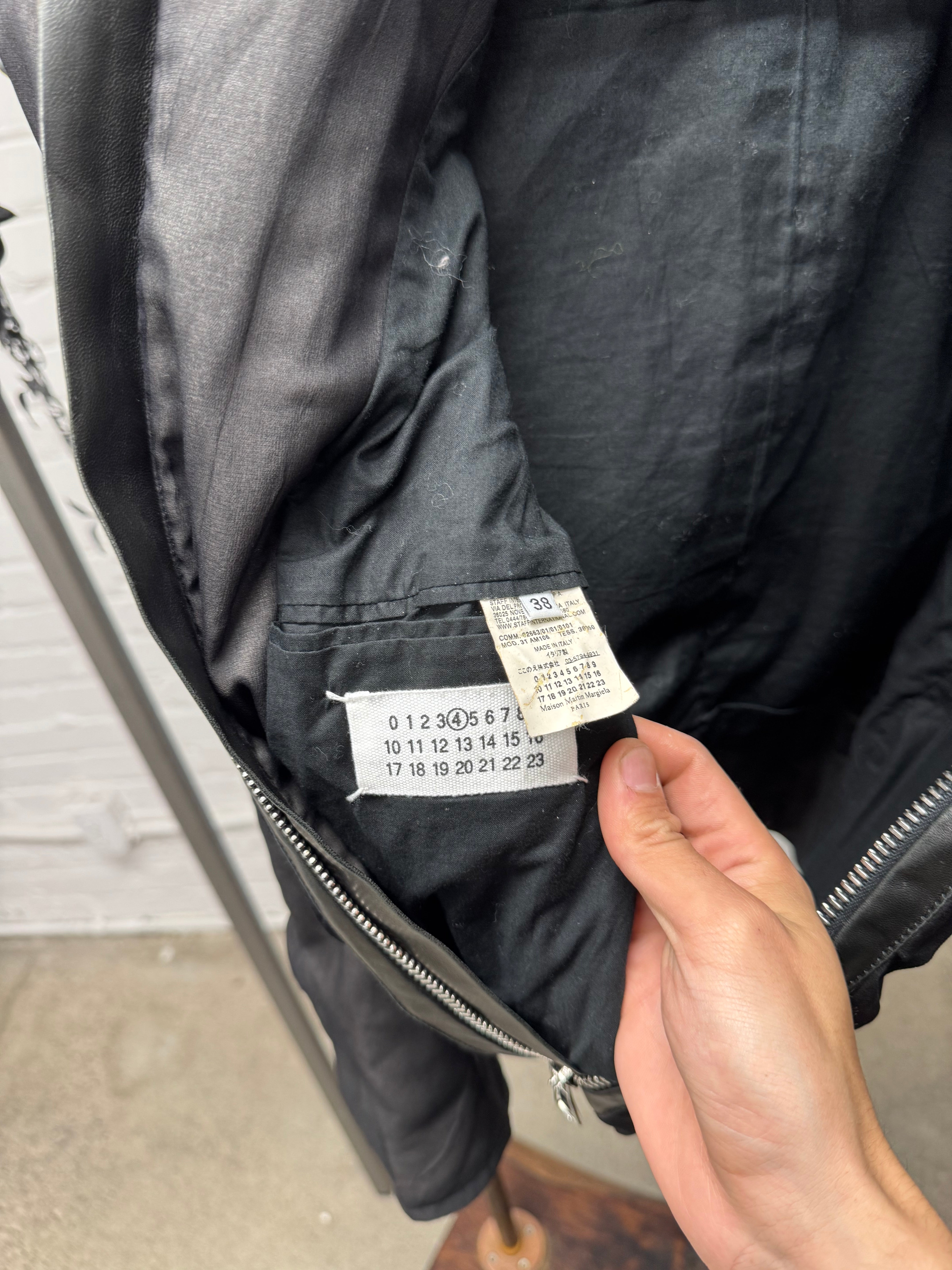 Maison Margiela 'Silk Wrapped' Leather Trim '5-Zip' Jacket – Alex