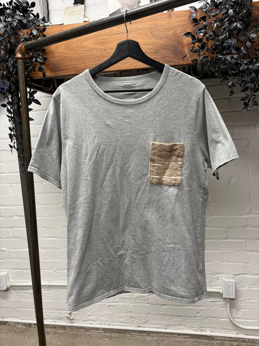 Visvim ‘Knit Pocket’ Heather Grey Cotton T-Shirt