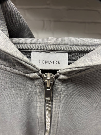 AW2021 Lemaire Quarter Zip ‘Stone Washed Grey’ Hoodie