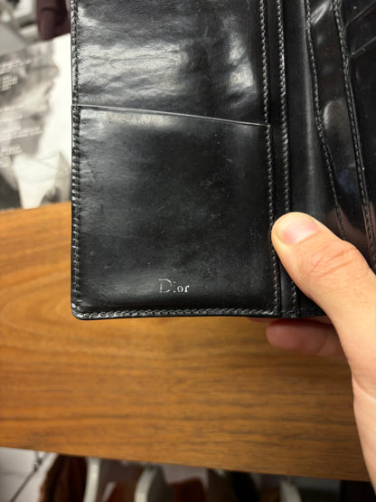 AW2008 Dior Homme ‘Lumiere du Nord’ Black Pleated Leather Wallet