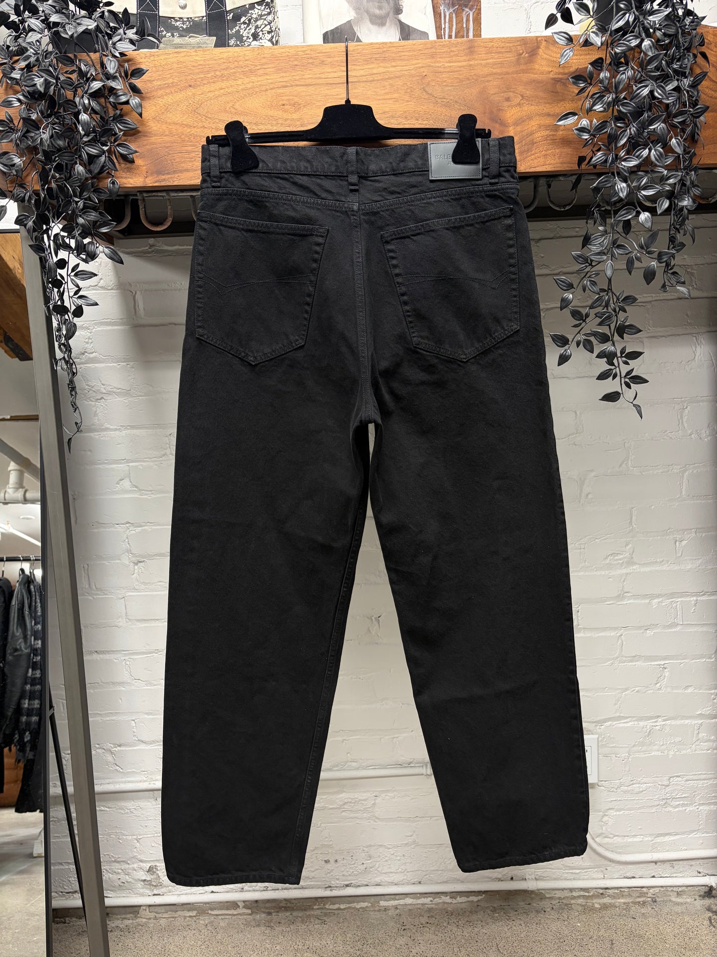 2023 Balenciaga Black ‘Loose Fit Jeans’ Heavyweight Denim