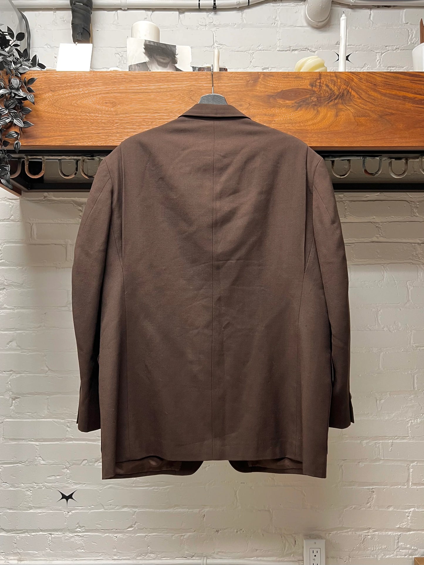 90s Yohji Yamamoto ‘Y’s for Men’ Brown ‘Exposed Button’ Blazer