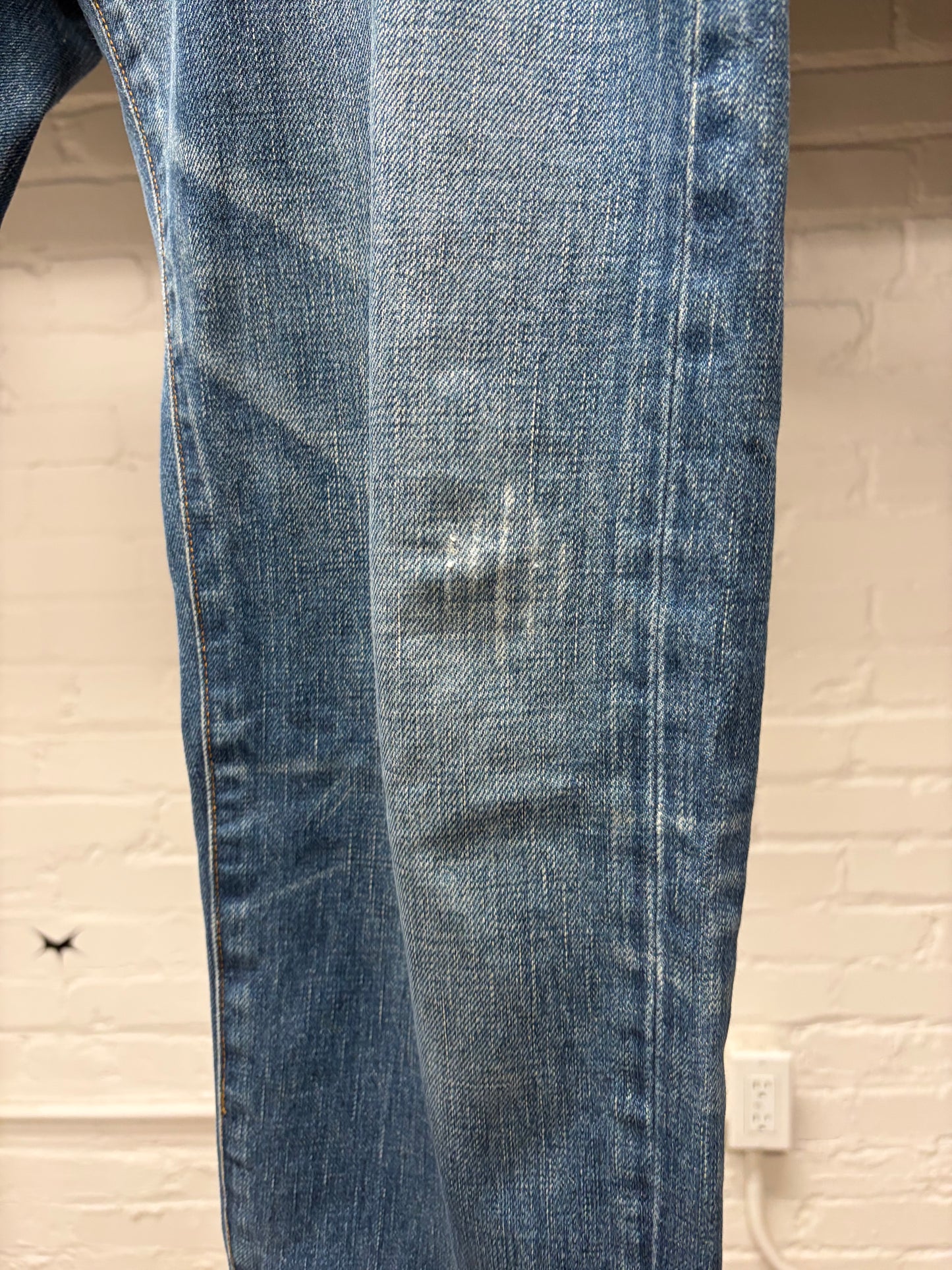 Dior Homme ‘Clawmark’ Washed Blue Skinny Jeans