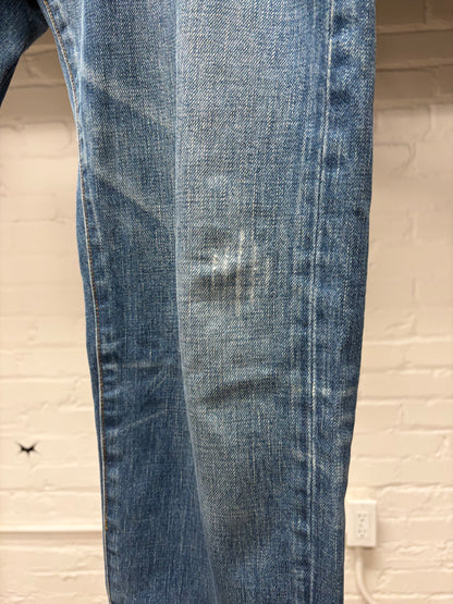 Dior Homme ‘Clawmark’ Washed Blue Skinny Jeans