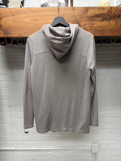 Helmut Lang Brown Asymmetric Zip-Up Hoodie