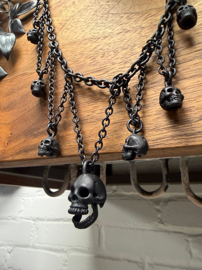 SS2006 Number (N)ine ‘Welcome to the Shadows’ Brass Multi-Skull Head Necklace