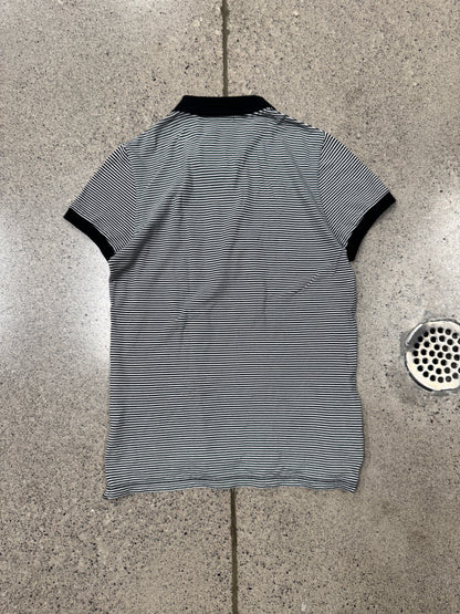 Hysteric Glamour Black/White Striped ‘Scorpion’ Embroidered Polo