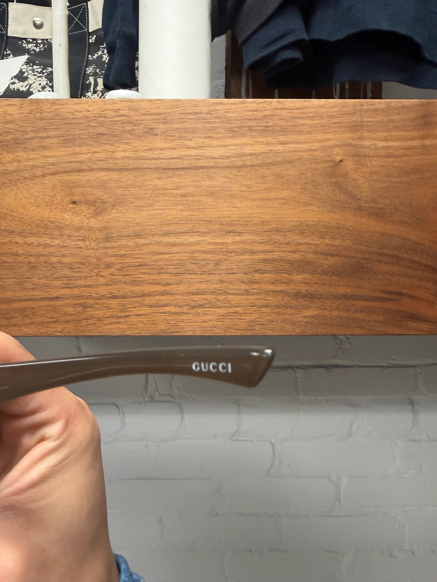 2000s Gucci Horsebit Gold Rimless Sunglasses