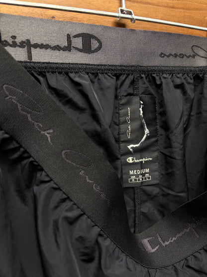 Rick Owens x Champion ‘Pentagram’ Black Nylon Track Pants