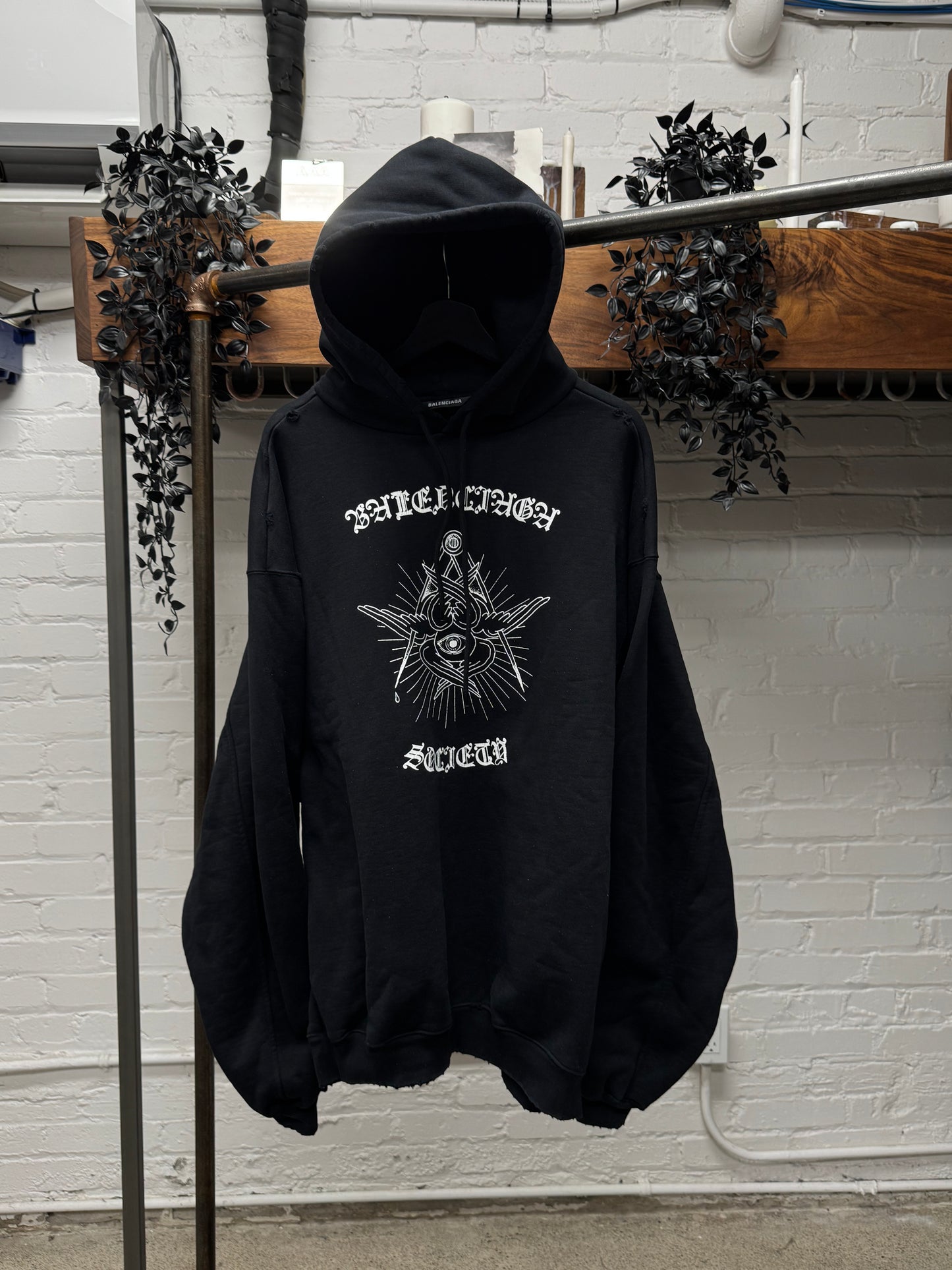 AW2020 Balenciaga ‘Free Your Mind’ Oversized Pullover Hoodie