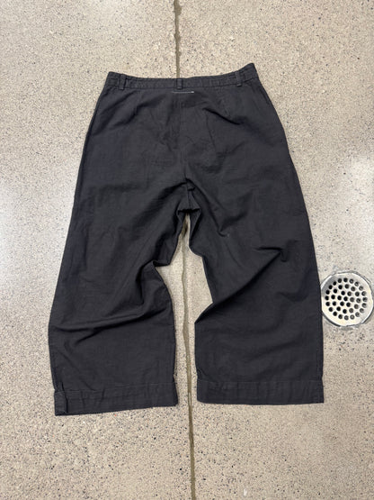 Maison Martin Margiela Brown Wide Leg 3/4 Length Shorts