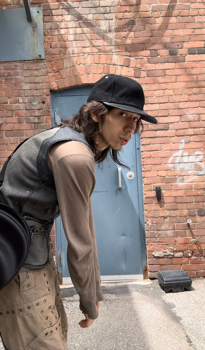 Rick Owens Leather SnapBack Hat and Hard Case Bag