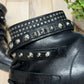 Saint Laurent Ranger Studded Black Leather Combat Ankle Boots