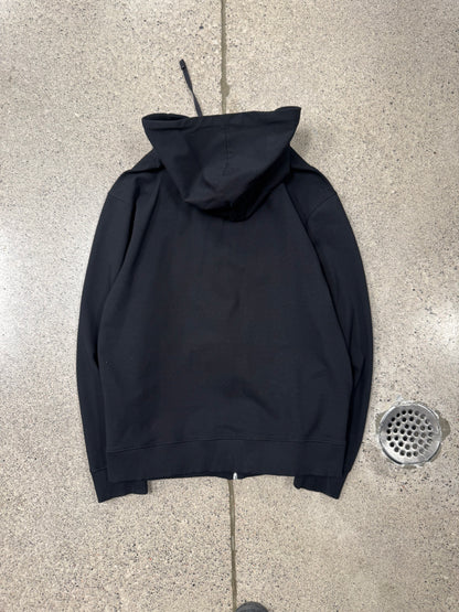 Alyx Studios ‘Leather Appliqué’ Black Zip-Up Hoodie