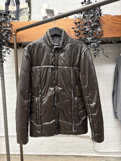Maison Martin Margiela ‘Leaking’ Faux Distressed Brown Puffer Jacket
