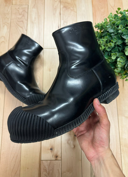 CK205W39Nyc by Raf Simons ‘Spazzolato’ Patent Leather Boots