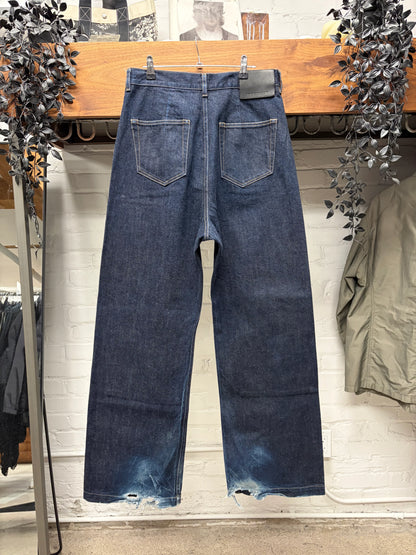 Rick Owens Japanese 16oz ‘Double Knee Geth Cut’ Indigo Denim