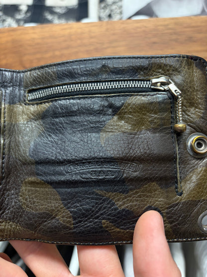 Chrome Hearts Camo Cross Ball ‘1Snap’ Leather Bifold Wallet