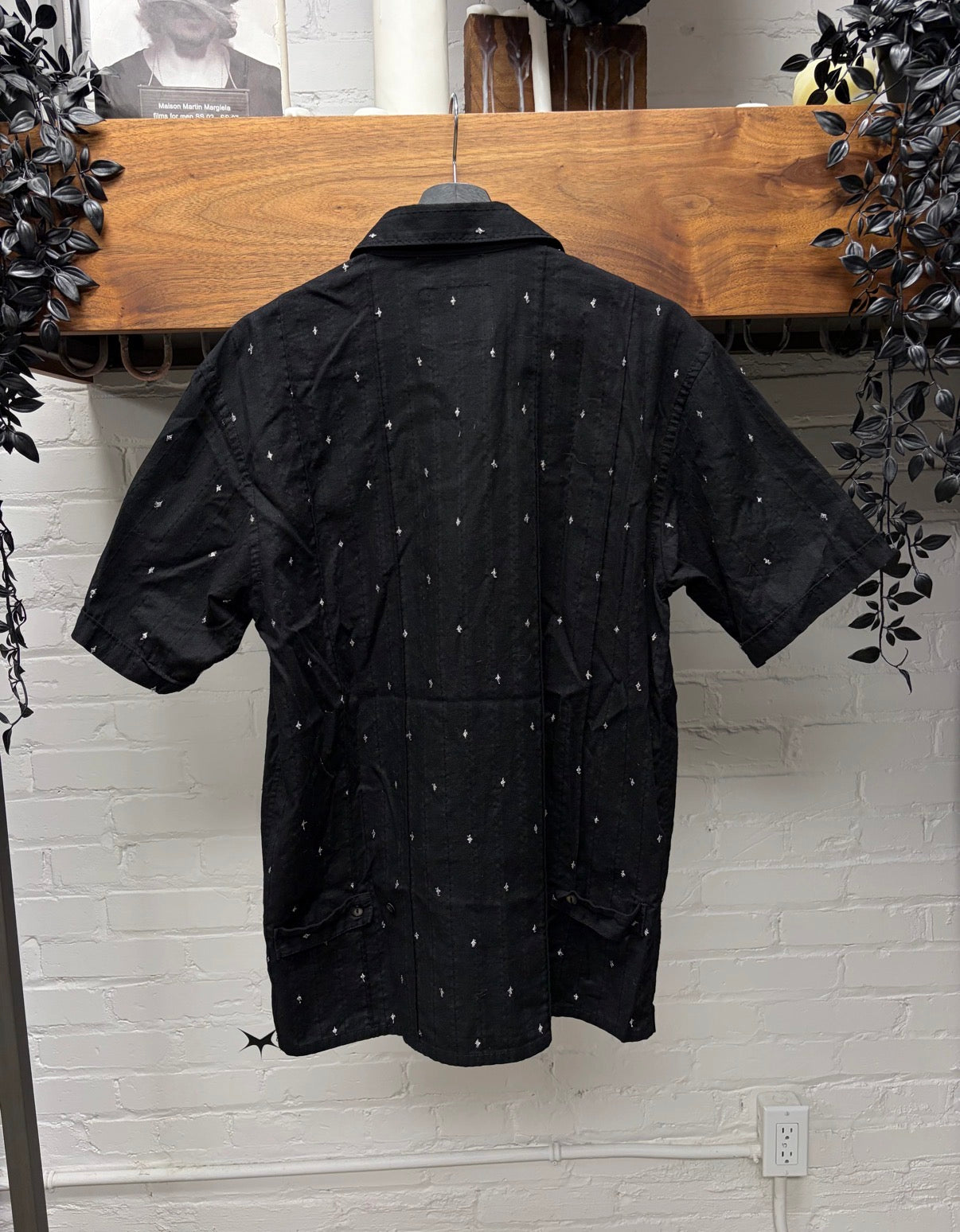 2000s Undercover ‘Star Embroidered’ Black/White Work Shirt