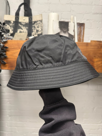 Prada Black Nylon ‘Saffiano’ Logo Bucket Hat