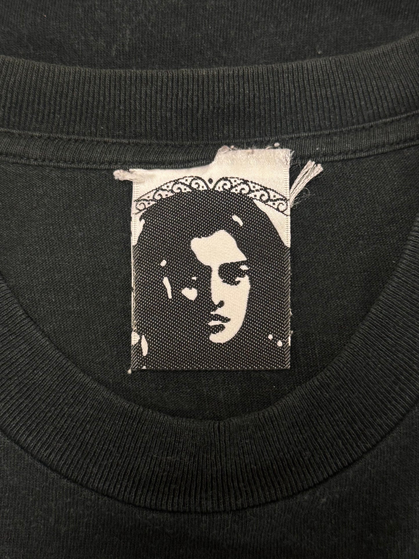 2000s Vintage Hysteric Glamour ‘Surfer Girl’ Faded Black Graphic T-Shirt