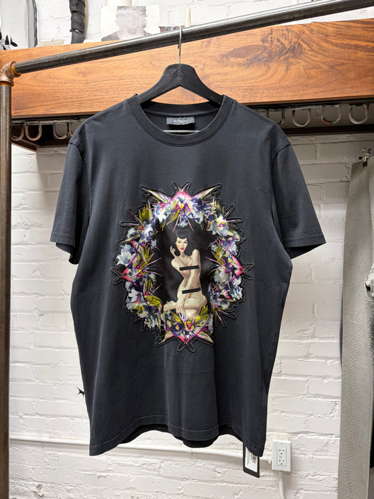SS2012 Givenchy by Ricardo Tisci ‘Birds of Paradise’ Black Graphic T-Shirt