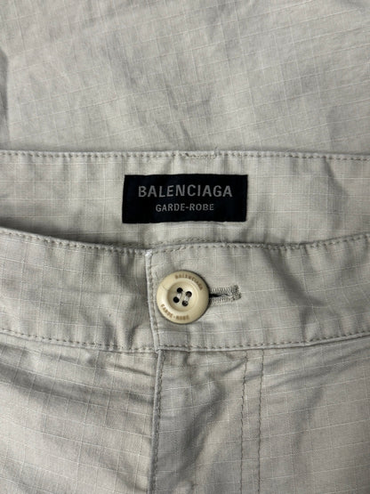 2023 Balenciaga Convertible Distressed Rip-Stop Cargo Pants