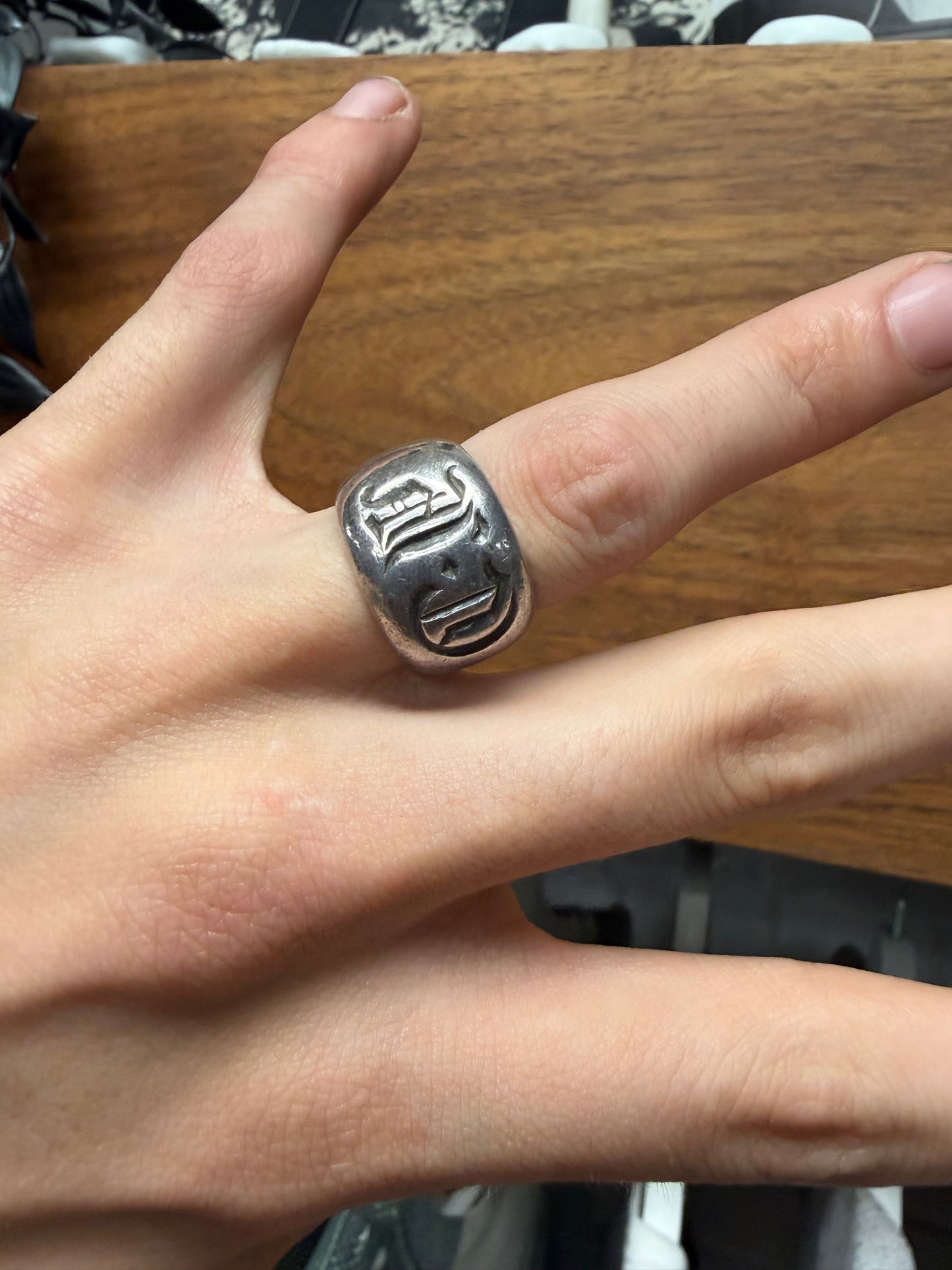 Vintage Chrome Hearts ‘CH Logo’ 925 Silver Ring